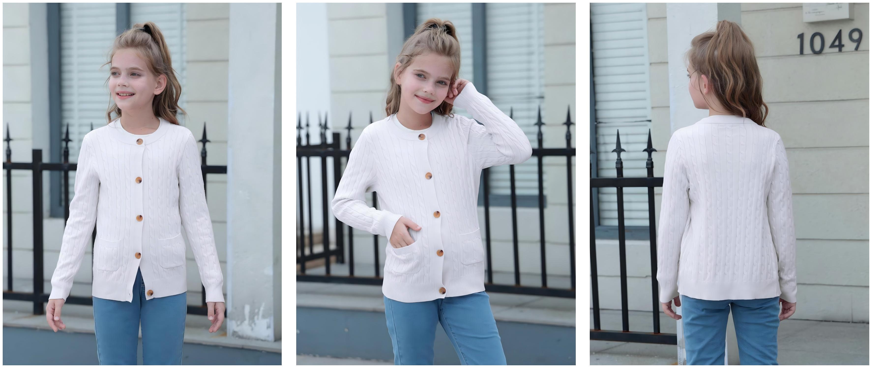 Classic Cable Knit School Cardigans | Custom Uniform Sweaters Manufacturer