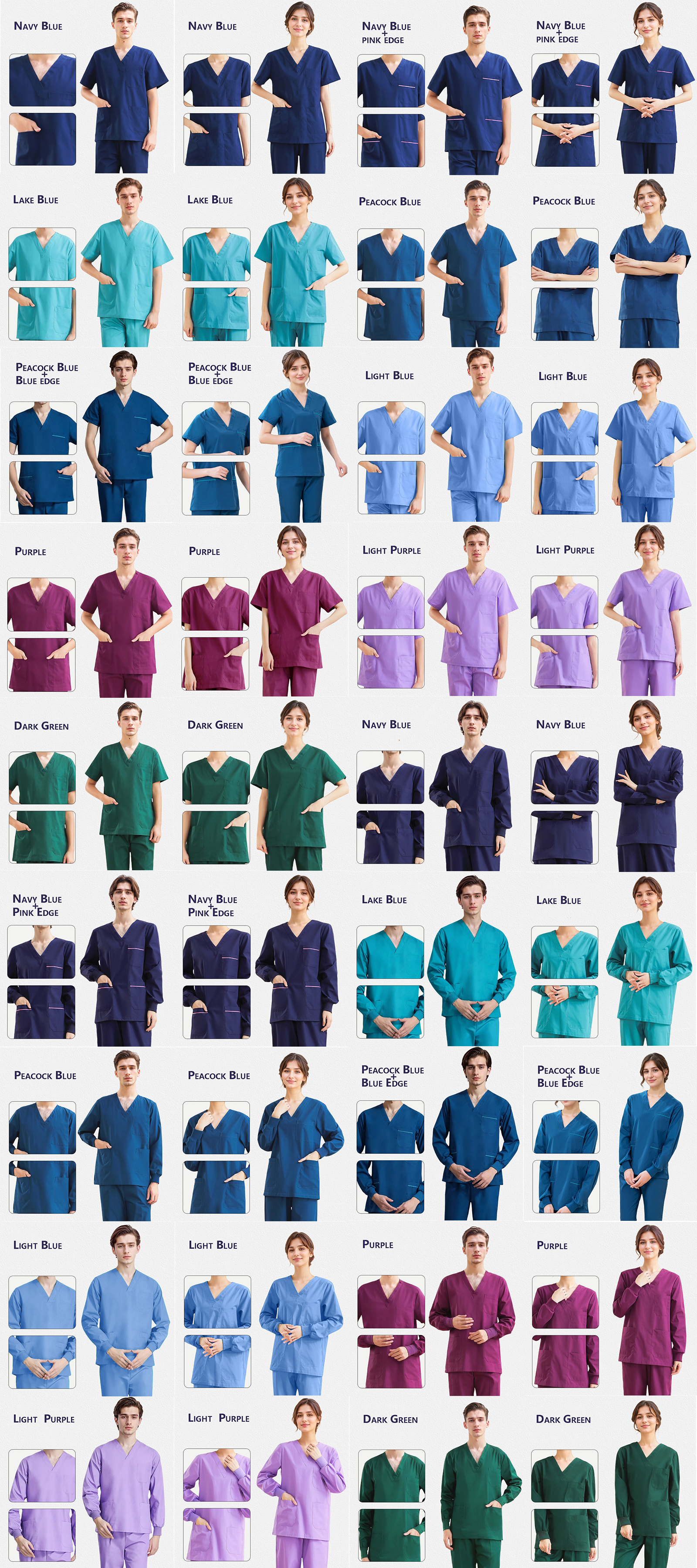 Antibacterial Wear-Resistant Surgical Gown Set - Multi-Color for Hospital Departments (All-Season)