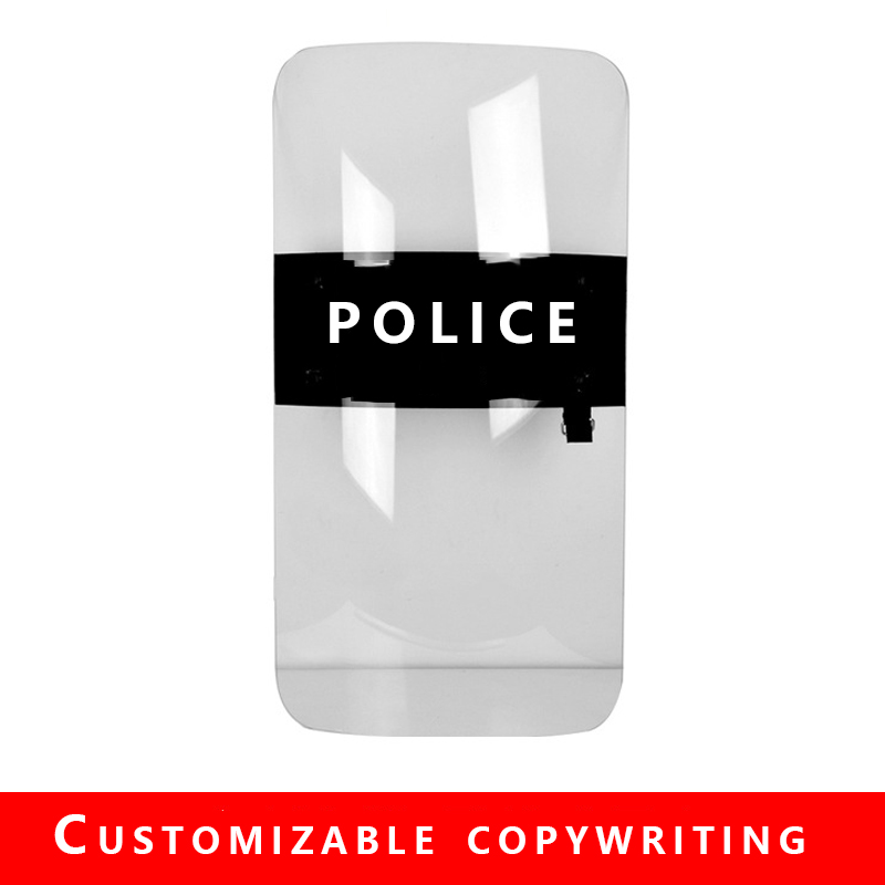 PC Security Guard Holding Transparent Thick Body Anti-riot Square Shield