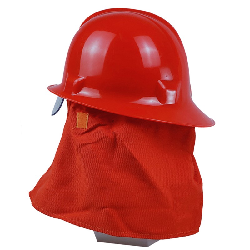 High - Visibility Fire Helmet with Face Shield and Neck Protection for Firefighters