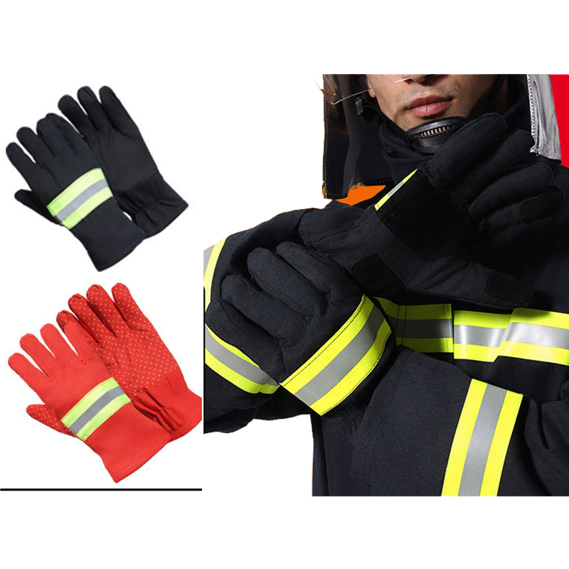 Reflective Flame Retardant Safety Gloves Extinguishing Protective Gear
